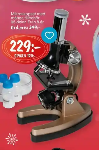 Mikroskopset med många tillbehör