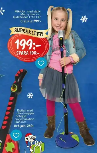 Leklust Mikrofon med stativ erbjuda