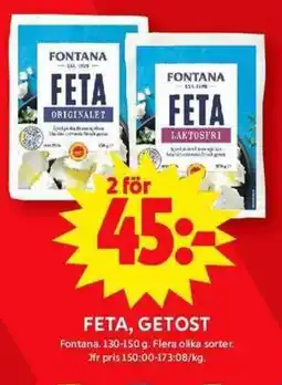 ICA Maxi FETA, Getost erbjuda