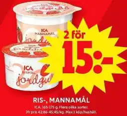 ICA Maxi Ris-, Mannamål erbjuda