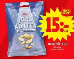ICA Maxi Jordnötter erbjuda