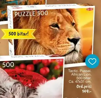 Leklust Tactic. Pussel. African Lion erbjuda
