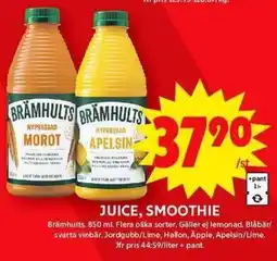 ICA Maxi Juice, Smoothie erbjuda