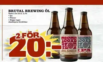 Matdax Brutal brewing öl erbjuda