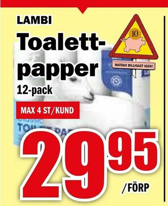 Matdax Toalettpapper erbjuda