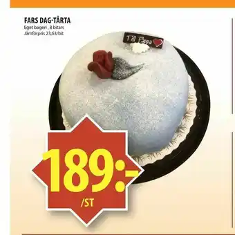 Matvärlden Tensta Fars dag-tårta erbjuda