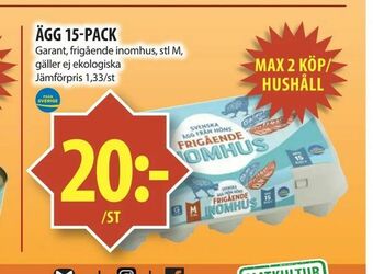 Matvärlden Tensta Ägg 15-pack erbjuda