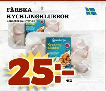 Matvärlden Tensta Färska kycklingklubbor erbjuda