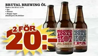 Nya Pulsen Brutal brewing öl erbjuda