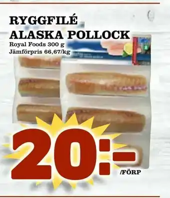 Nya Pulsen Ryggfilé alaska pollock erbjuda