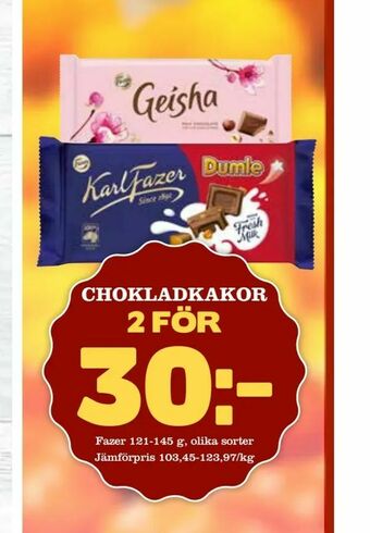 Supergrossen Chokladkakor erbjuda