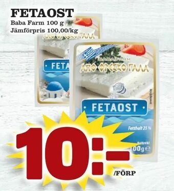 Supergrossen Fetaost erbjuda