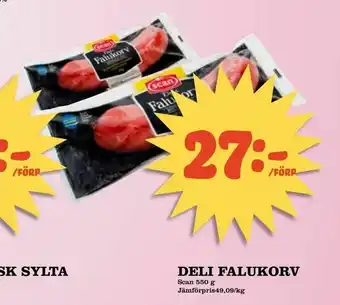 Supergrossen Deli falukorv erbjuda