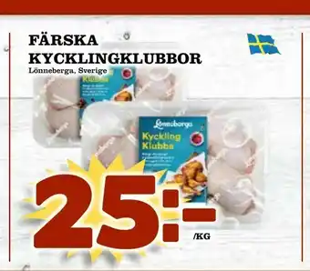 Supergrossen Färska kycklingklubbor erbjuda