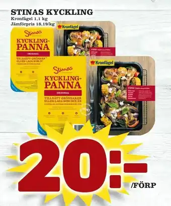 Supergrossen Stinas kyckling erbjuda