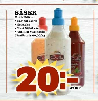 Supergrossen Såser erbjuda