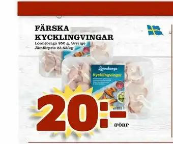 Supergrossen Färska kycklingvingar erbjuda