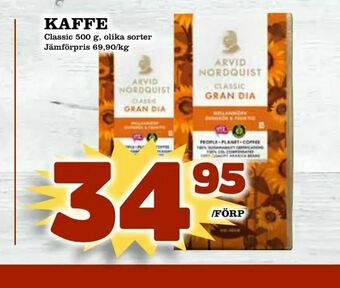 Supergrossen Kaffe erbjuda