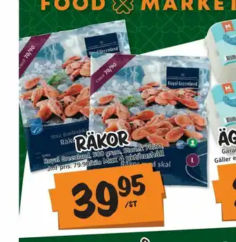 Bazaar Food market Räkor erbjuda