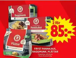 Fryst Pannkaka, Raggmunk, Plättar
