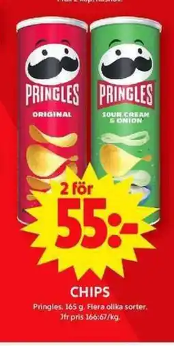 ICA Maxi PRINGLES Chips erbjuda