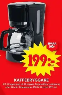 ICA Maxi Kaffebryggare erbjuda