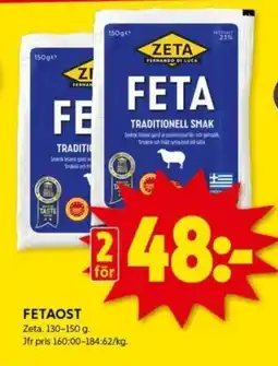 ICA Kvantum ZETA Fetaost erbjuda