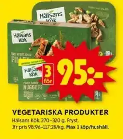 ICA Kvantum HÄLSANS KÖK Vegetariska Produkter erbjuda
