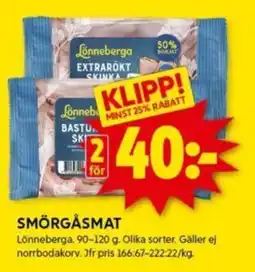 ICA Kvantum LÖNNEBERGA Smörgåsmat erbjuda