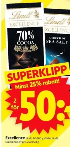 ICA Supermarket LINDT Excellence erbjuda