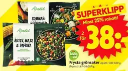 ICA Supermarket APETIT Frysta Grönsaker erbjuda