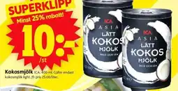 ICA Supermarket ICA Kokosmjölk erbjuda