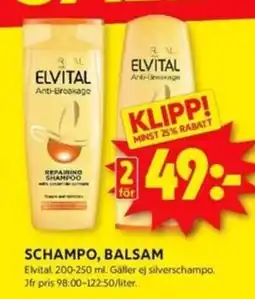 ICA Kvantum Schampo, balsam erbjuda