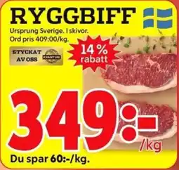 ICA Kvantum Ryggbiff erbjuda