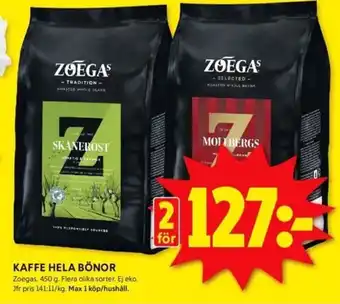 ICA Kvantum Kaffe hela bönor erbjuda