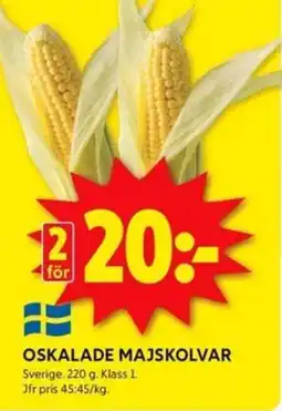 ICA Kvantum Oskalade majskolvar erbjuda