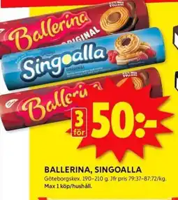 ICA Kvantum Ballerina, singoalla erbjuda