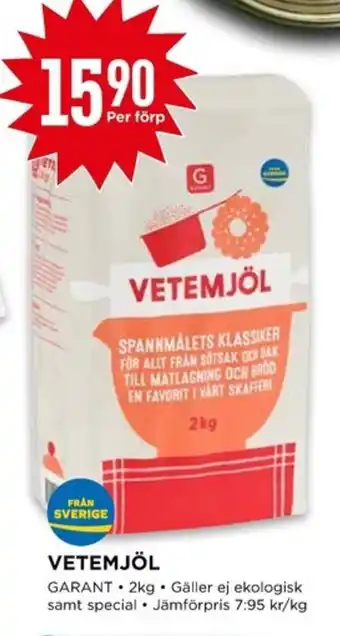 Willys GARANT Vetemjöl erbjuda