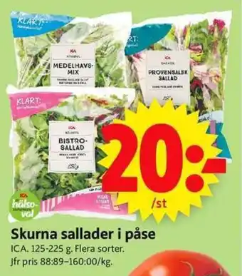 ICA Supermarket ICA Skurna Sallader i Påse erbjuda