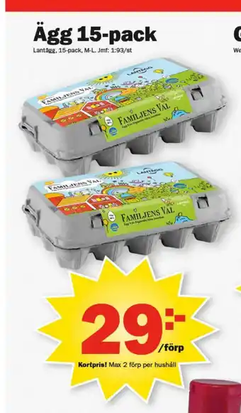 Pekås Ägg 15-pack erbjuda