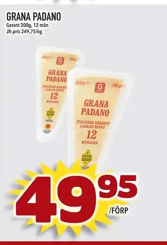 Supergrossen GRANA PADANO erbjuda