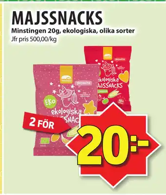 Matvärlden Tensta MAJSSNACKS erbjuda