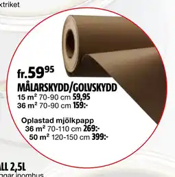 Bauhaus MÅLARSKYDD/GOLVSKYDD erbjuda