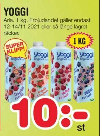 Nya Pulsen Yoggi erbjuda