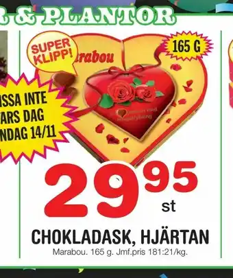 Nya Pulsen Chokladask, hjärtan erbjuda