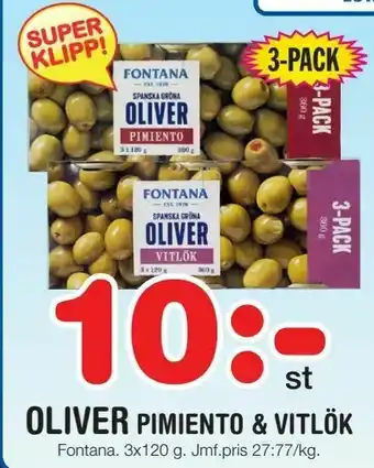 Nya Pulsen Oliver pimiento & vitlök erbjuda