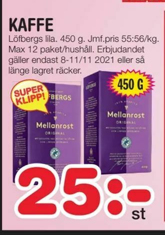 Nya Pulsen Kaffe erbjuda