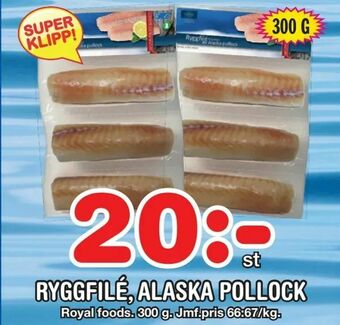 Ryggfilé, alaska pollock