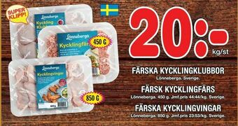 Nya Pulsen Färska kycklingklubbor erbjuda