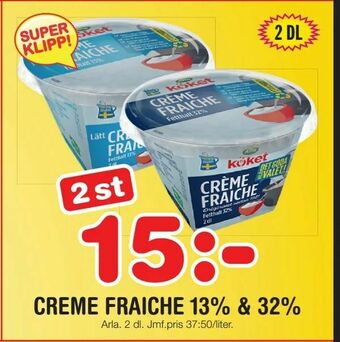 Nya Pulsen Creme fraiche 13% & 32% erbjuda